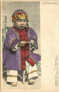 Hand Colored Postcard Chinese Baby Rieder 3013 Undivided Back Onposted
