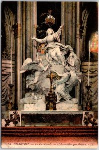 La Cathedrale - L'Assomption Pur Bridon Chartres France Sculpture Postcard