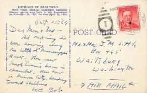 Postcard Mark Twain Birthplace Florida Missouri