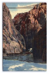 Vista At Bottom Of Royal Gorge Colorado Postcard Arkansas River D. & R. G. RR