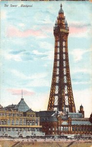 England The Tower Blackpool vintage postcard
