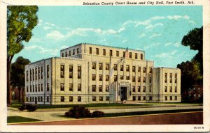 Arkansas Fort Smith Sebastian County Court House and City Hall Curteich