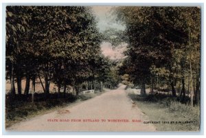 1911 State Road from Rutland To Worcester Massachusetts MA Rutland MA Postcard