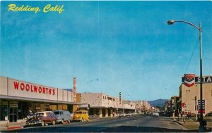 Redding California 1950s Woolworth Department Store Autos Postcard 21-12446