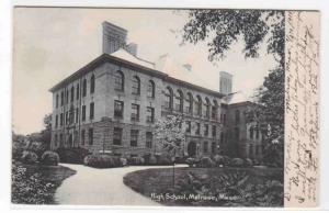 High School Melrose Massachusetts 1910 postcard