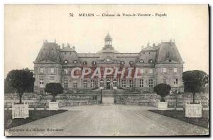 Old Postcard Melun Chateau de Vaux Le Vicomte Facade