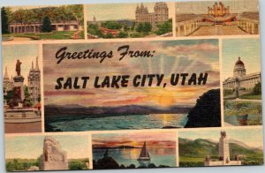 postcard Greetings From: Salt Lake City, Utah - multiview