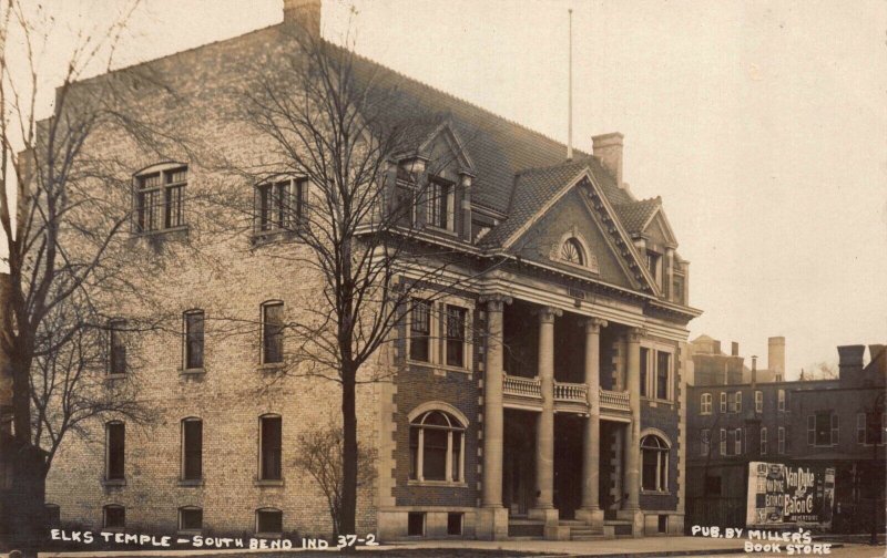 Real Photo Postcard Elks Temple in South Bend, Indiana~123505