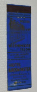 Hotel Buckminster Boston MA 20 Strike Matchbook Cover