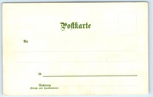 WWI German Soldier Clock Dancing Curfew Postcard