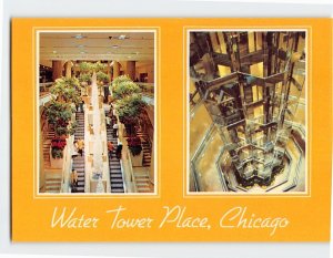 Postcard Water Tower Palace Chicago Illinois USA