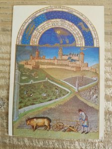 LES TRES RICHES HEURES BY BERRY.VTG 3 MONTHS POSTCARD LOT.DEC/FEB/MAR*P12