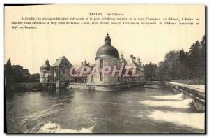 Old Postcard Tanlay Chateau On the Left & # 39On Distingne The Two Obelisks A...