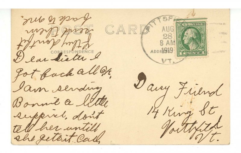 VT - Pittsfield. The Dam    RPPC