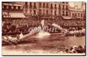 Old Postcard Sete Jousting