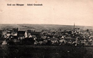 Germany - Looking down at the City of Rimpar - in 1918