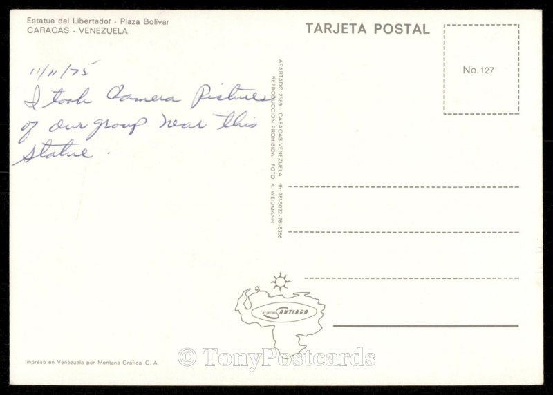 Estatua del Libertador - Plaza Bolivar