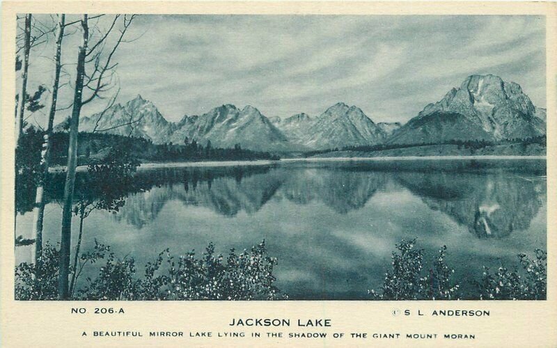 Anderson C-1910 Girls Teton NP Wyoming Jackson Lake #206A Postcard 21-2429