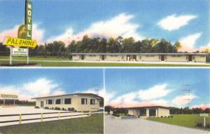 Sanford North Carolina Palomino Motel Multiview Antique Postcard K81956