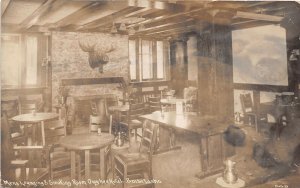 J43/ Boise Idaho RPPC Postcard c1910 Interior Mens Lounge Owyhee Hotel 232