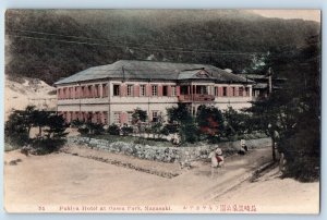 Nagasaki Japan Postcard Fukiya Hotel at Onsen Park c1910 Antique Unposted