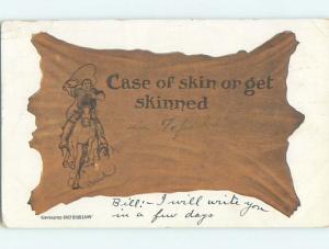 Divided-Back WESTERN COWBOY ON COWHIDE HM7137