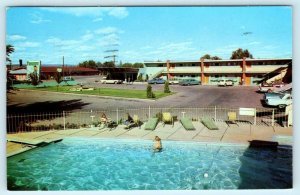 CORTEZ, Colorado CO  Roadside TURQUOISE MOTEL 1964 Swimming Pool  Postcard