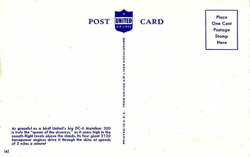 United Airlines - DC-6 Mainliner (Airline Issued)