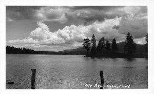 RPPC BIG BEAR LAKE Clouds San Bernardino County California c1950s Vintage Photo