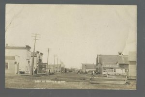 Warroad MINNESOTA RP c1910 MAIN STREET Stores nr Baudette Roseau Williams