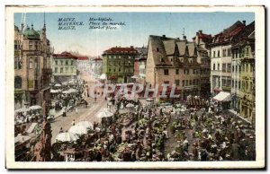 Old Postcard Mainz Square march