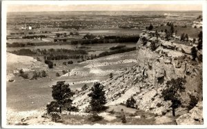 RPPC View of Billings MT From East Rim, c1946 Vintage Postcard I57