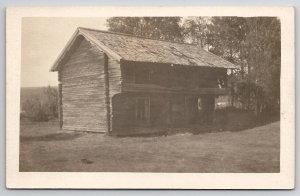 RPPC Log Home Minnesota Early House Photo By CJ Nordmark c1910 Postcard T26