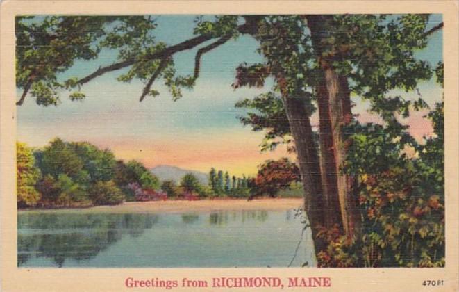 Maine Greetings From Richmond 1948