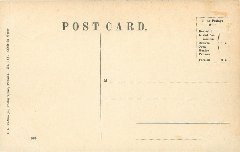 Native Cattle Farm (Panama?) Litho Postcard Unused