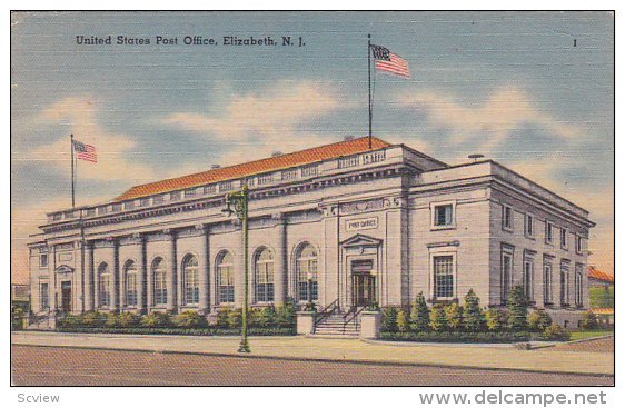 United States Post Office, ELIZABETH, New Jersey, PU-1946