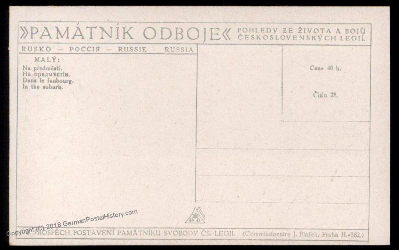 Czech Legion in Russia WWI Soldier Artist Signed Patriotic Card 90305