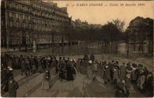 CPA Inondations PARIS 1910 Place de l'Alma (972124)