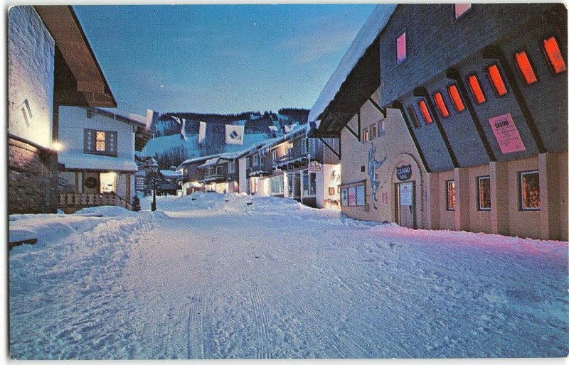 Bridge Street Scene VAIL, COLORADO Ski Resort Casino c1960s Vintage Postcard