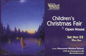 Waldorf School Vancouver BC North Van Christmas Fair Ad Promo Postcard D27