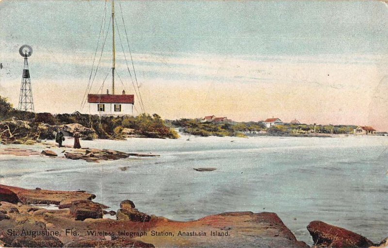 St Augustine Florida Anastasia Island Wireles Telegraph Station PC AA22040