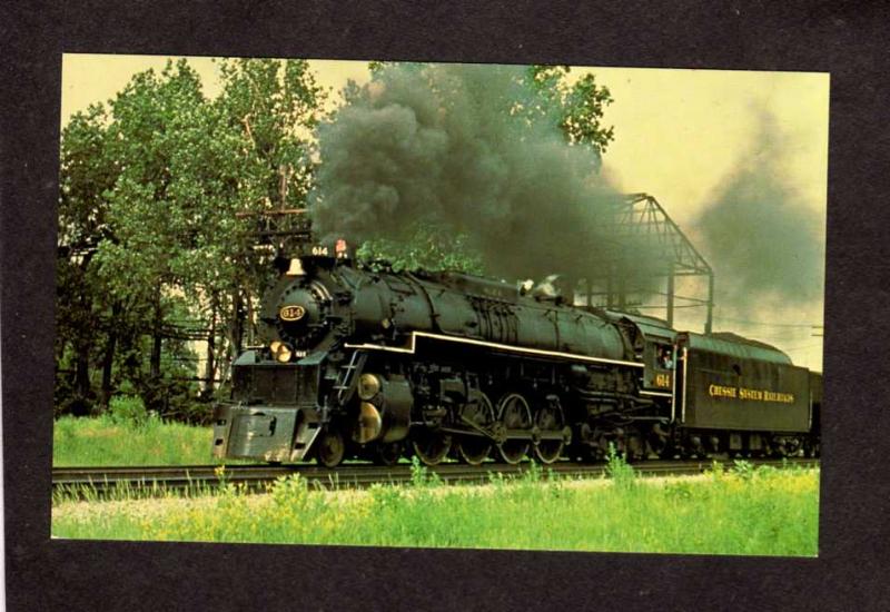 Chessie System Chesapeake & and Ohio Railroad Train Locomotive 614 Postcard RR