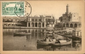 Alger Algiers The Admiralty Harbor Scene c1900-20s Vintage Postcard