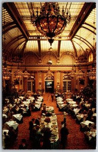 Vtg San Francisco CA Sheraton Palace Hotel Garden Court Dining Room Postcard