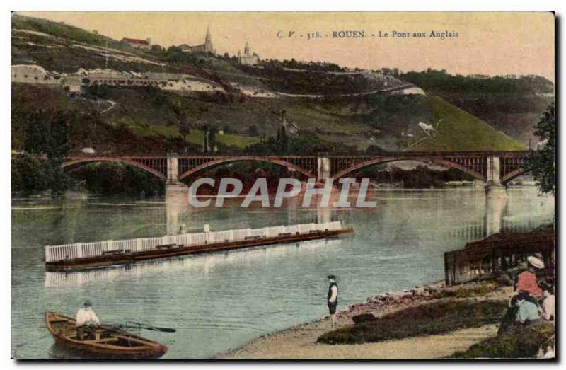 Old Postcard Rouen English to bridge