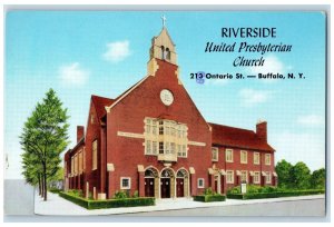 1975 The Riverside United Presbyterian Church Buffalo New York NY Trees Postcard