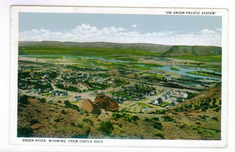 Green River, Wyoming, On Union Pacific System, unused American Art Colored PPC