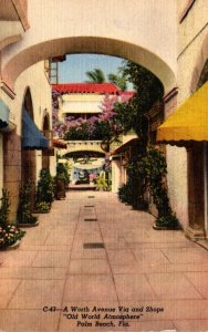 Florida Palm Beach Worth Avenue Via and Shops Curteich