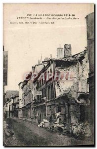 Old Postcard The Great War Verdun Bombard One Main streets Army