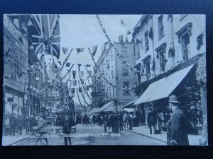 Bristol DOLPHIN ST King Edward VII Royal Visit Decoration 9th July 1908 Postcard